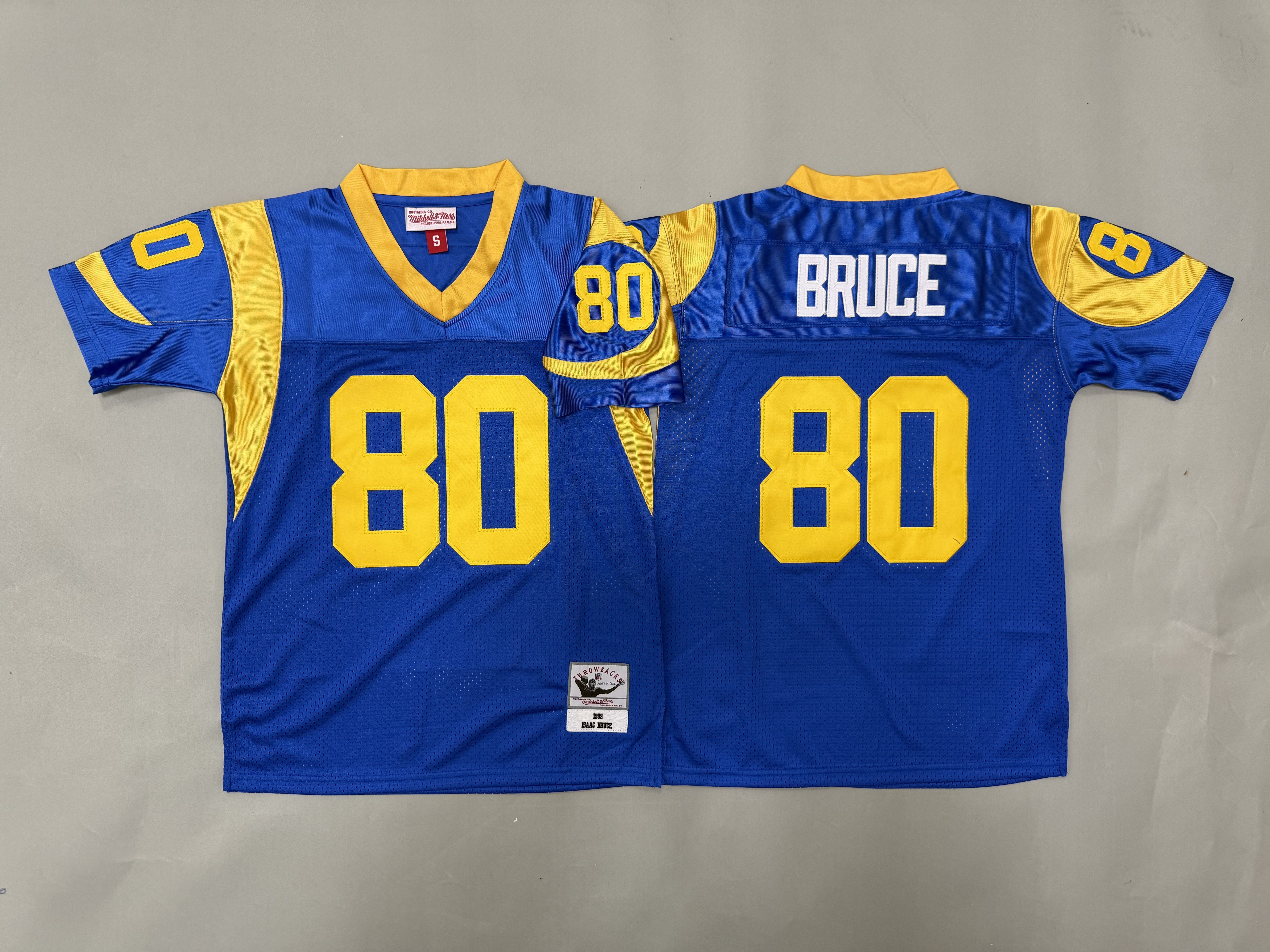 Youth 2026 Los Angeles Rams #80 Bruce Blue Throwback Limited NFL Jersey style 01->youth nfl jersey->Youth Jersey